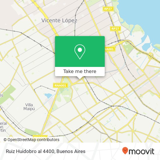 Mapa de Ruiz Huidobro al 4400