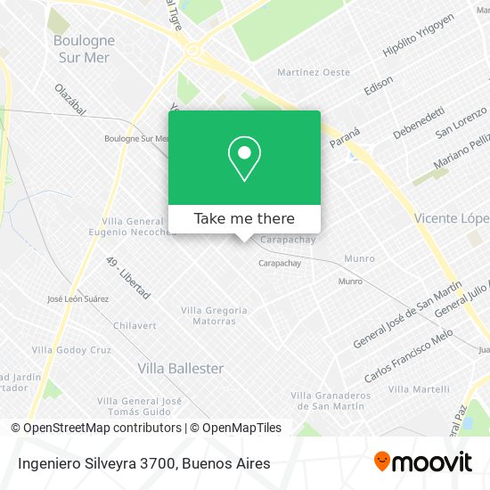Mapa de Ingeniero Silveyra 3700