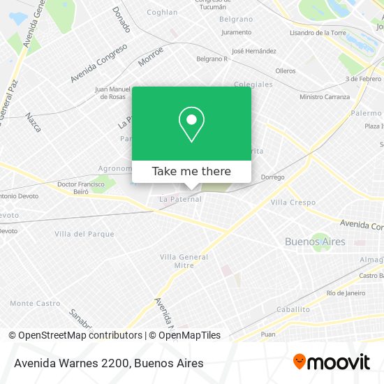 Avenida Warnes 2200 map