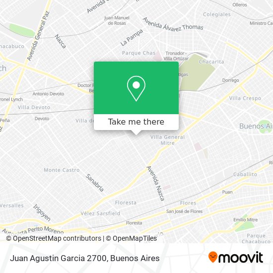 Juan Agustin Garcia 2700 map