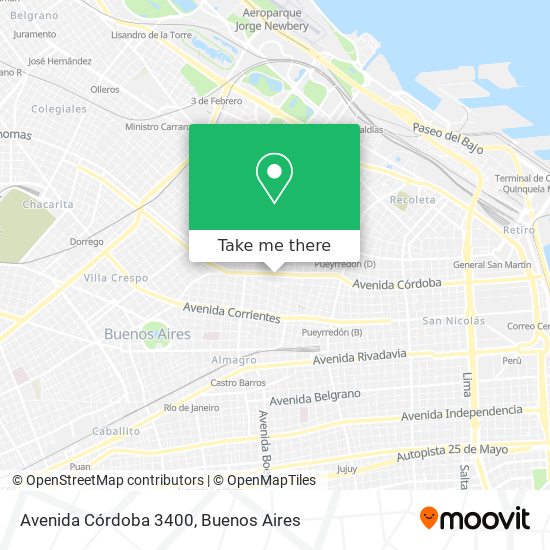 Avenida Córdoba 3400 map