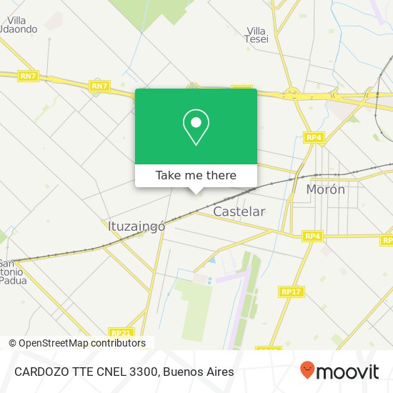 CARDOZO  TTE CNEL 3300 map