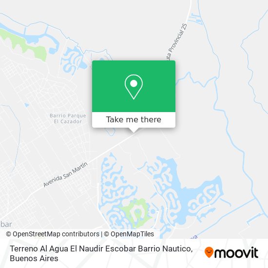 Mapa de Terreno Al Agua   El Naudir Escobar  Barrio Nautico