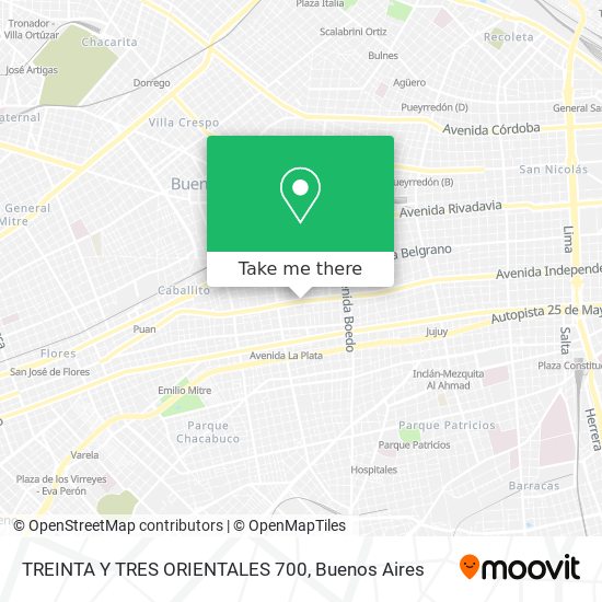 Mapa de TREINTA Y TRES ORIENTALES 700