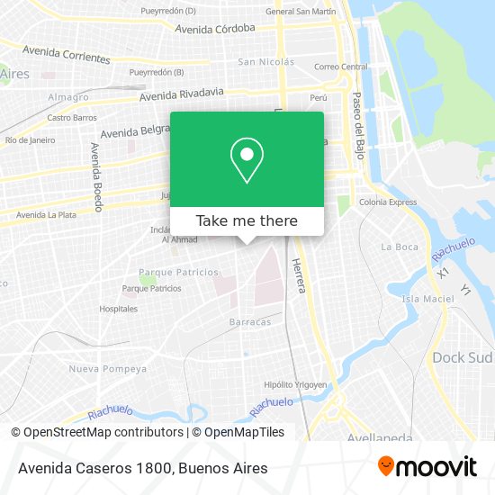 Avenida Caseros 1800 map