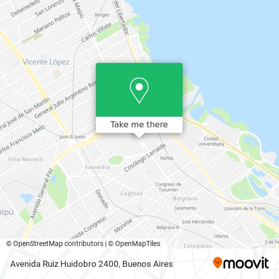Mapa de Avenida Ruiz Huidobro 2400