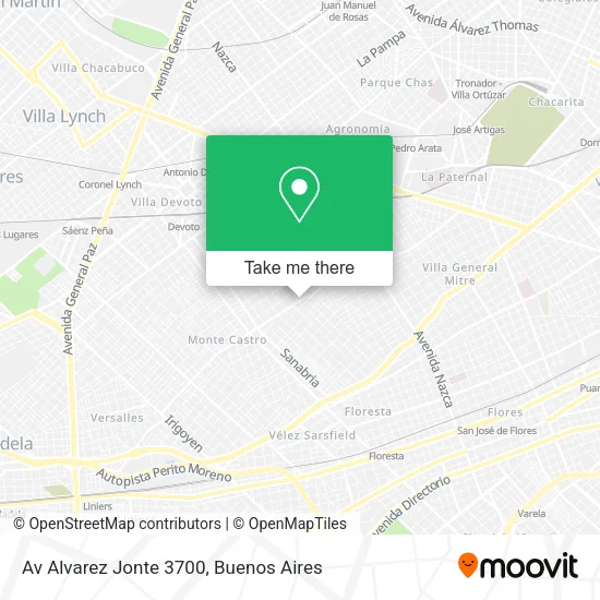 Mapa de Av  Alvarez Jonte 3700