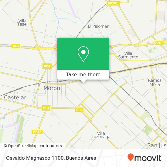 Osvaldo Magnasco 1100 map