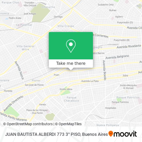 JUAN BAUTISTA ALBERDI 773  3° PISO map