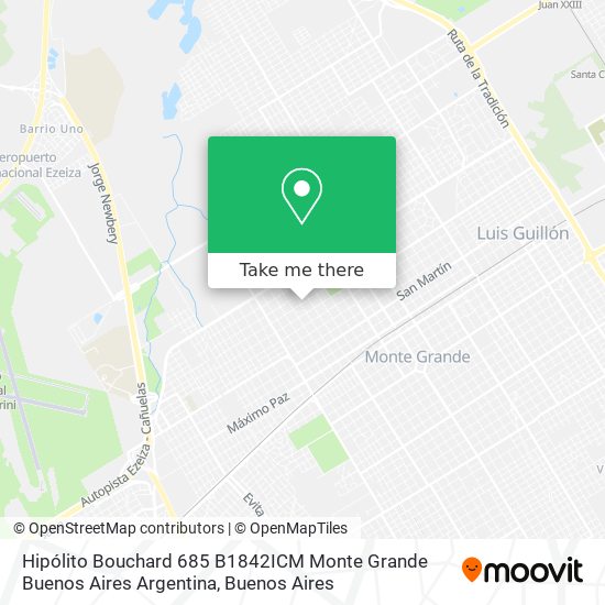 Hipólito Bouchard 685  B1842ICM Monte Grande  Buenos Aires  Argentina map