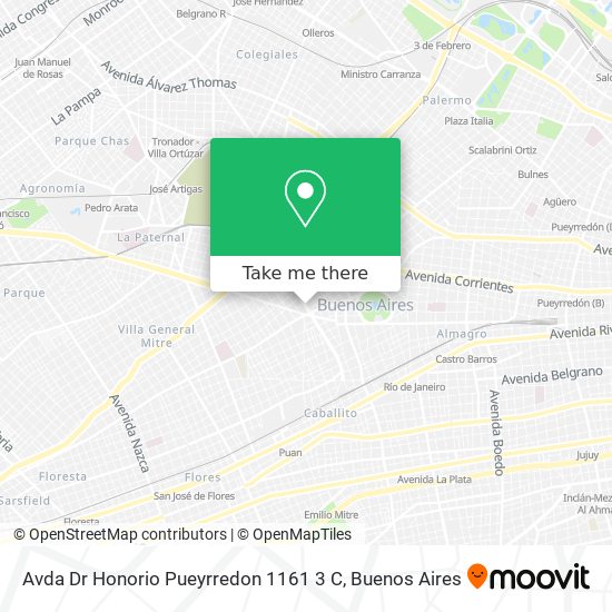 Avda  Dr  Honorio Pueyrredon 1161 3 C map