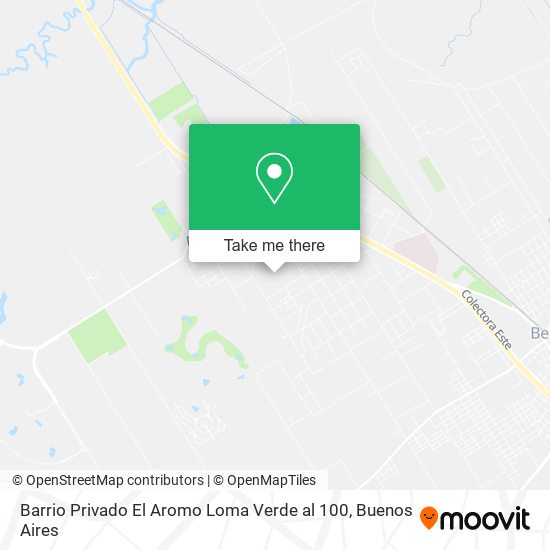 Mapa de Barrio Privado El Aromo Loma Verde al 100