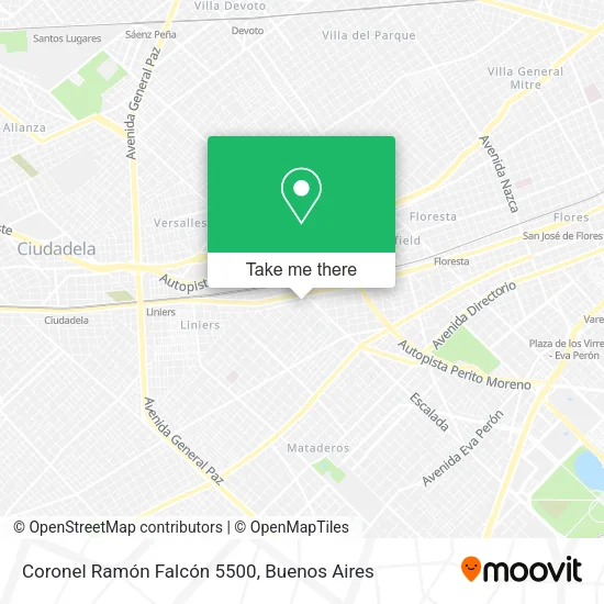 Coronel Ramón Falcón 5500 map