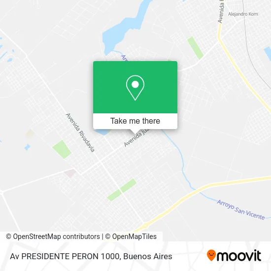 Mapa de Av  PRESIDENTE PERON 1000