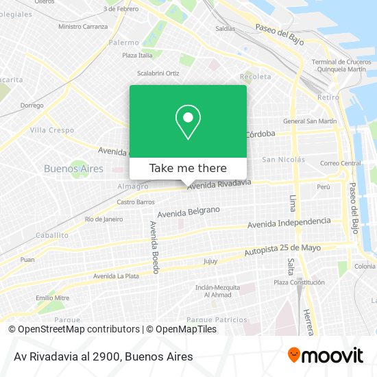 Mapa de Av  Rivadavia al 2900