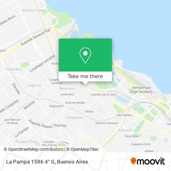 Mapa de La Pampa 1586 4° G