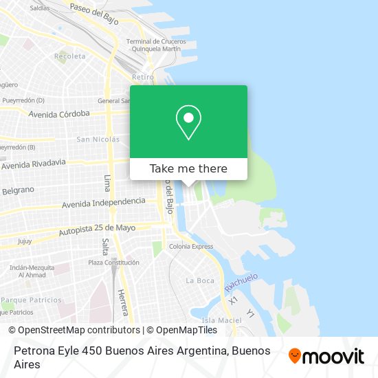 Mapa de Petrona Eyle 450  Buenos Aires  Argentina