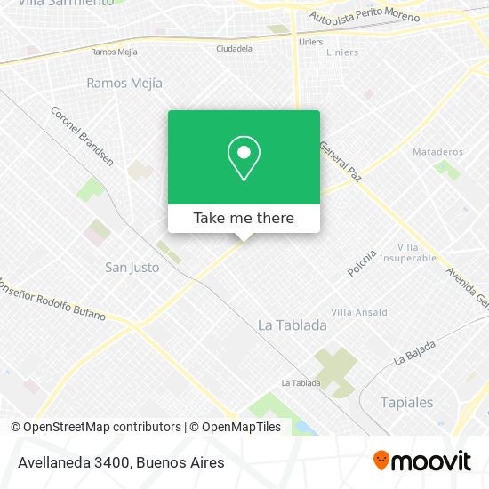 Mapa de Avellaneda 3400