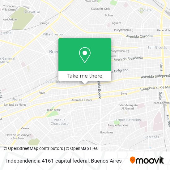 Mapa de Independencia 4161 capital federal