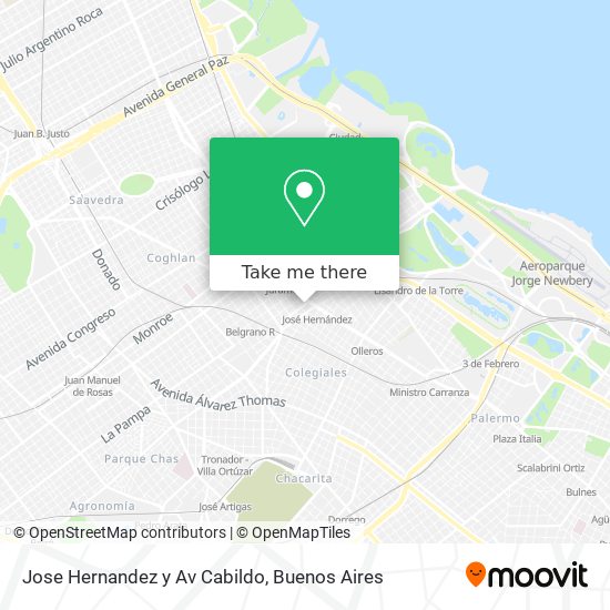 Jose Hernandez y Av Cabildo map