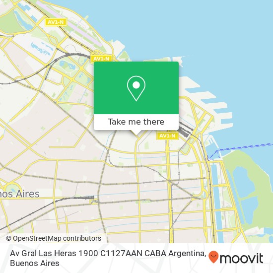 Av  Gral  Las Heras 1900  C1127AAN CABA  Argentina map