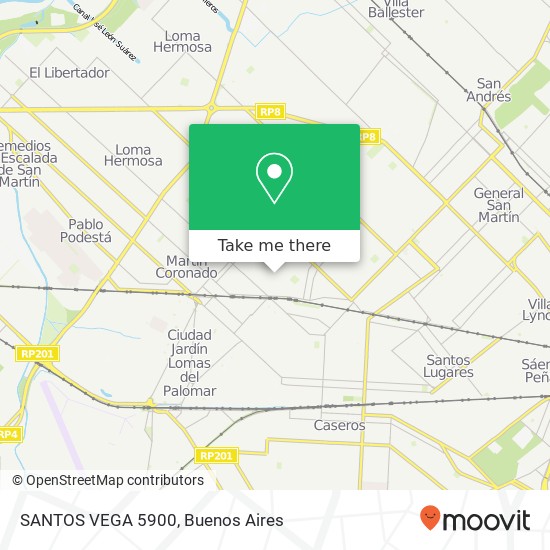 Mapa de SANTOS VEGA  5900