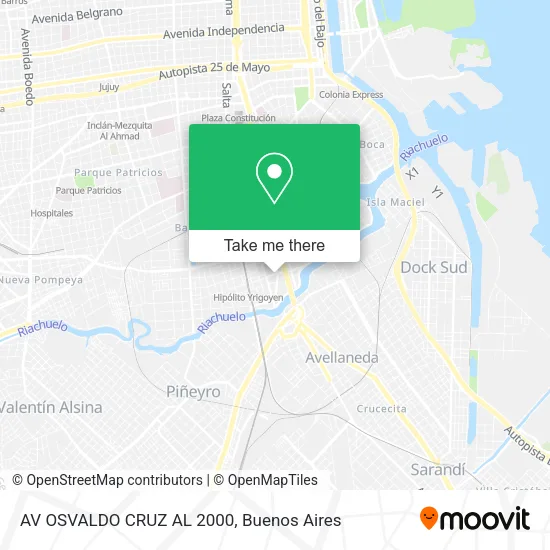 AV  OSVALDO CRUZ AL 2000 map
