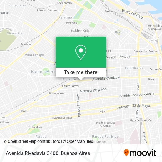 Avenida Rivadavia 3400 map
