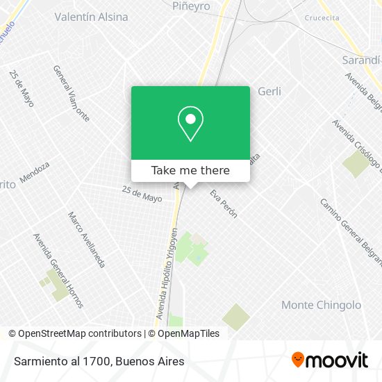 Sarmiento al 1700 map