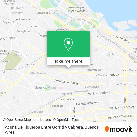 Acuña De Figueroa Entre Gorriti y Cabrera map