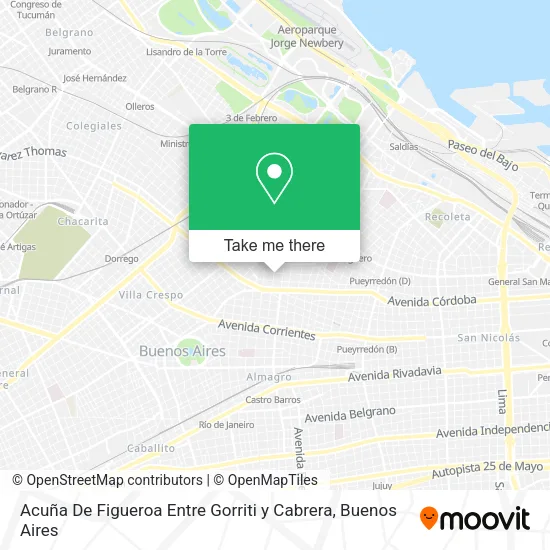 Acuña De Figueroa Entre Gorriti y Cabrera map