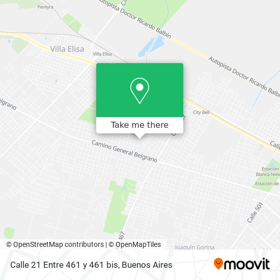 Mapa de Calle 21 Entre 461 y 461 bis