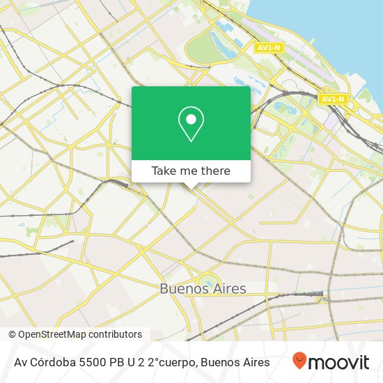 Av  Córdoba 5500 PB U 2   2°cuerpo map