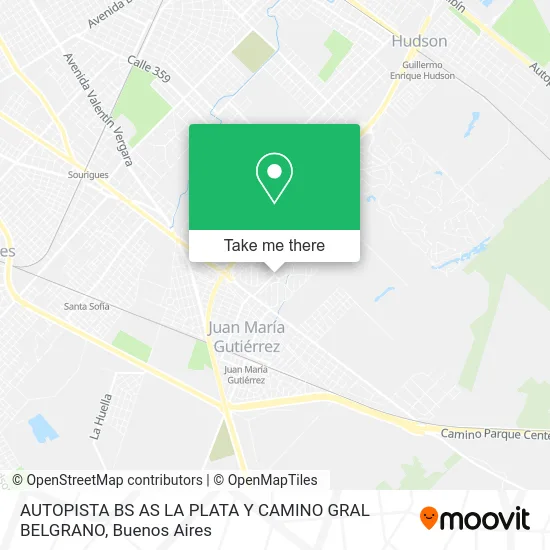 AUTOPISTA BS AS LA PLATA Y CAMINO GRAL BELGRANO map