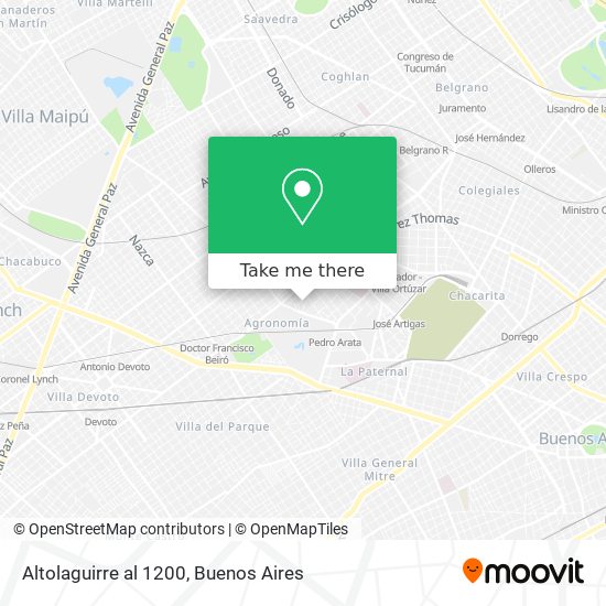 Mapa de Altolaguirre al 1200