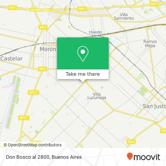 Don Bosco al 2800 map