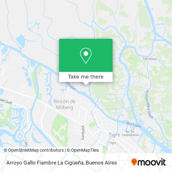 Mapa de Arroyo Gallo Fiambre La Cigüeña
