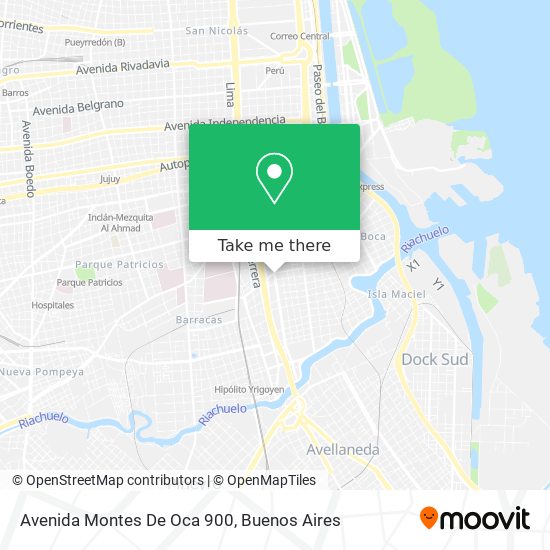 Mapa de Avenida Montes De Oca 900