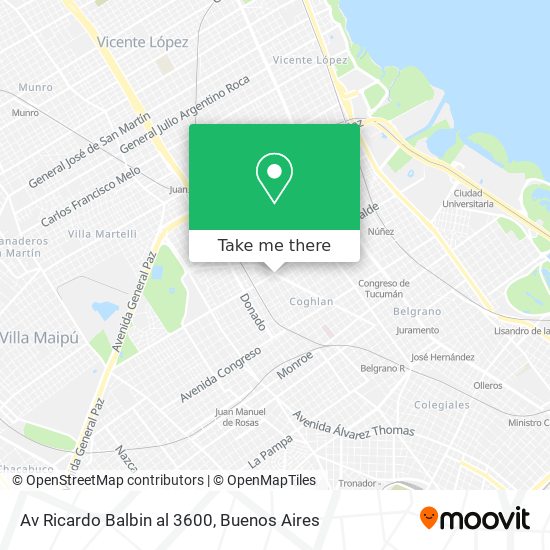 Av  Ricardo Balbin al 3600 map