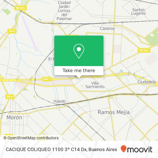 CACIQUE COLIQUEO 1100 3º C14 Dx map