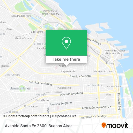 Avenida Santa Fe 2600 map