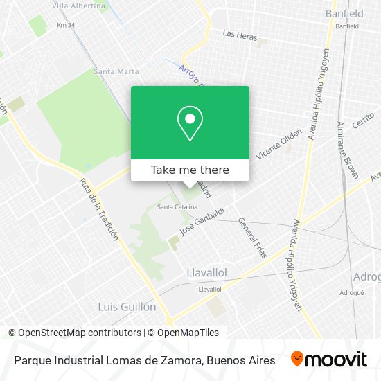 Parque Industrial Lomas de Zamora map