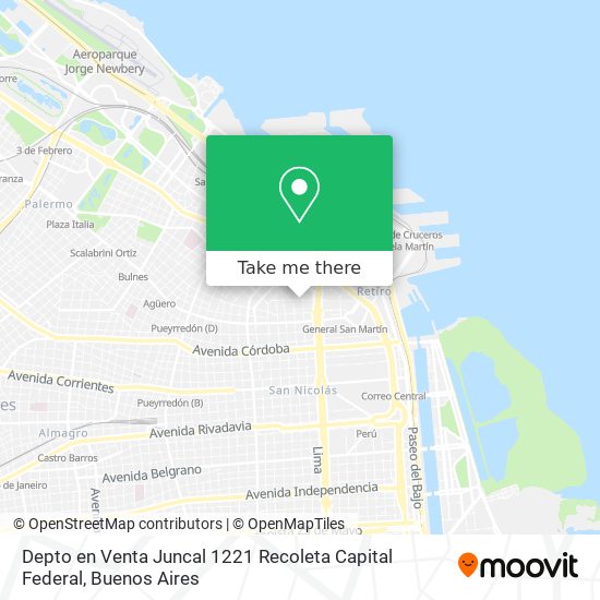 Depto  en Venta Juncal 1221    Recoleta  Capital Federal map