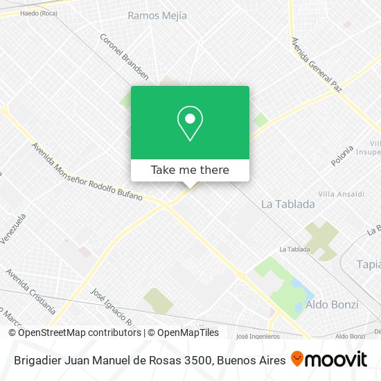 Mapa de Brigadier Juan Manuel de Rosas  3500