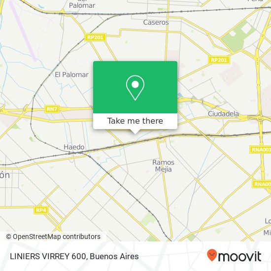 Mapa de LINIERS  VIRREY 600