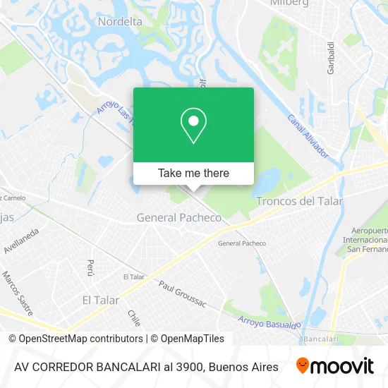 AV  CORREDOR BANCALARI al 3900 map