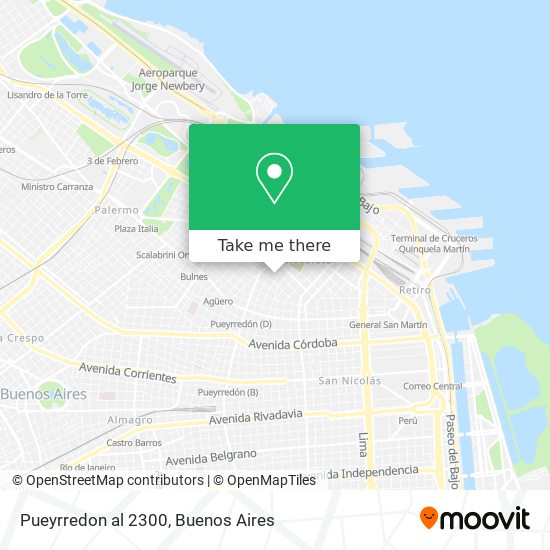 Pueyrredon al 2300 map