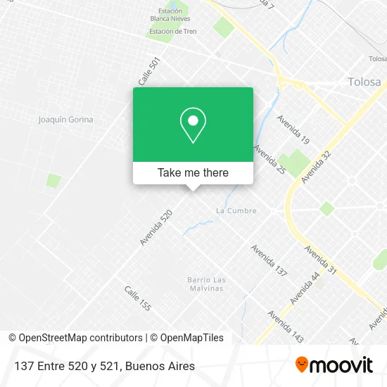 Mapa de 137 Entre 520 y 521