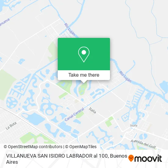 VILLANUEVA   SAN ISIDRO LABRADOR al 100 map
