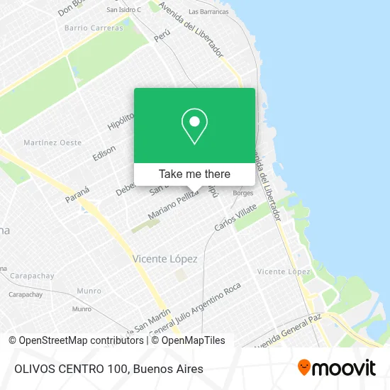 OLIVOS CENTRO 100 map